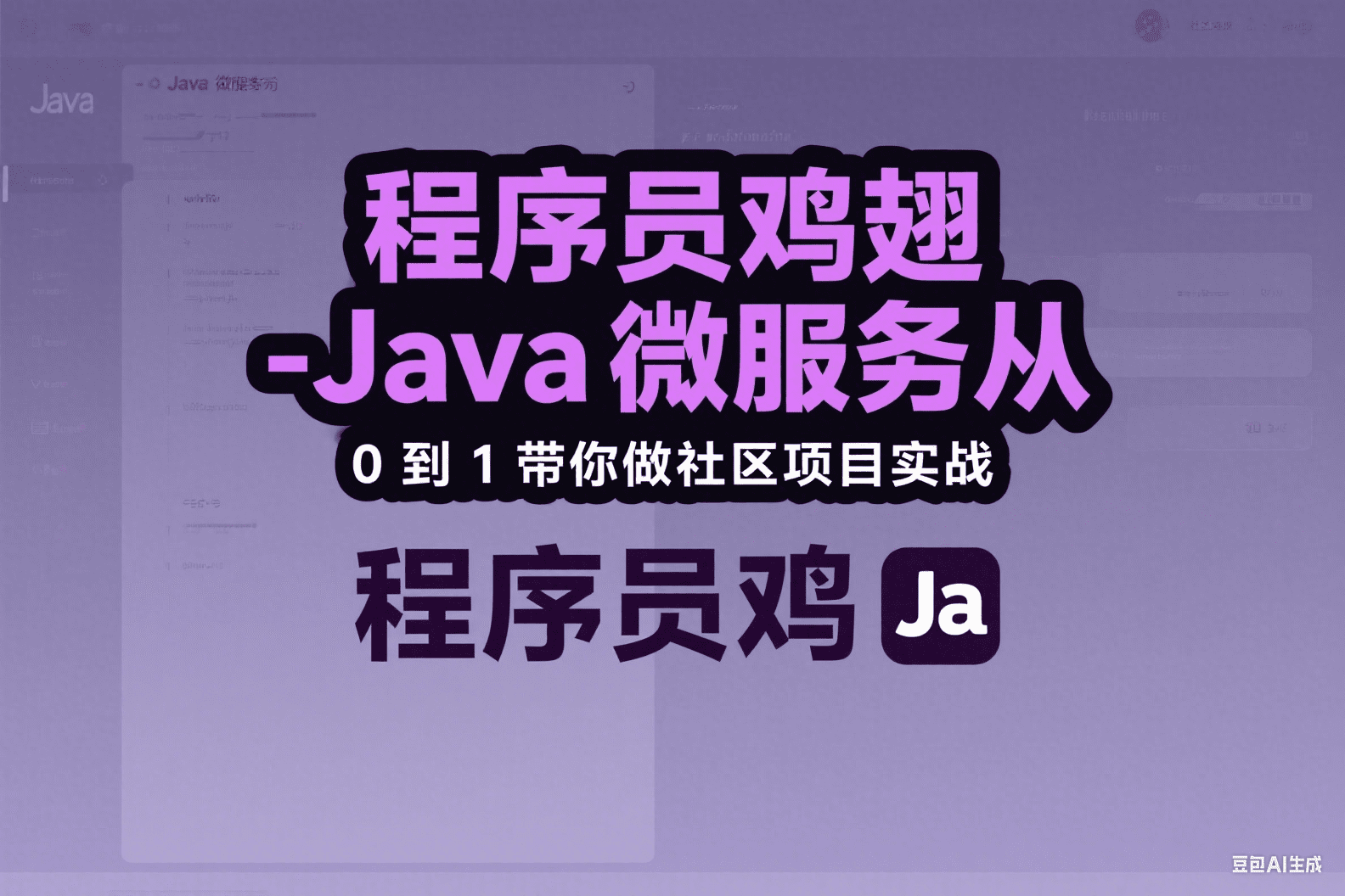 程序员鸡翅-Java微服务从0到1带你做社区项目实战