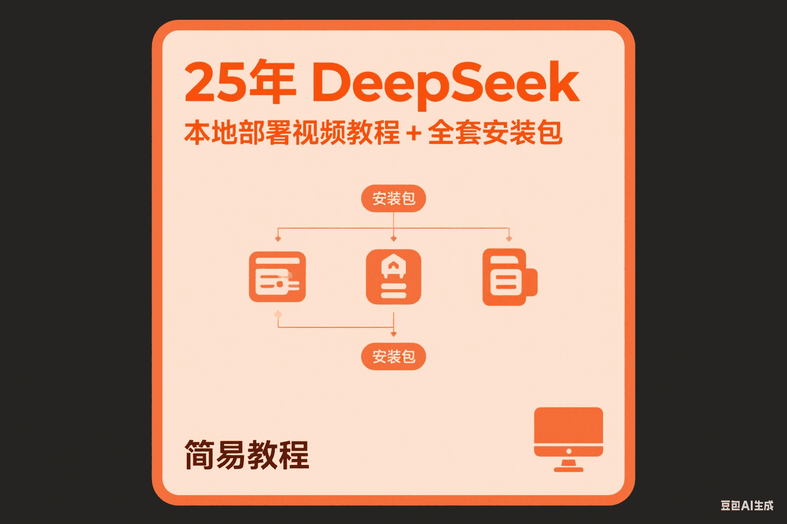 25年DeepSeek本地部署视频教程+全套安装包