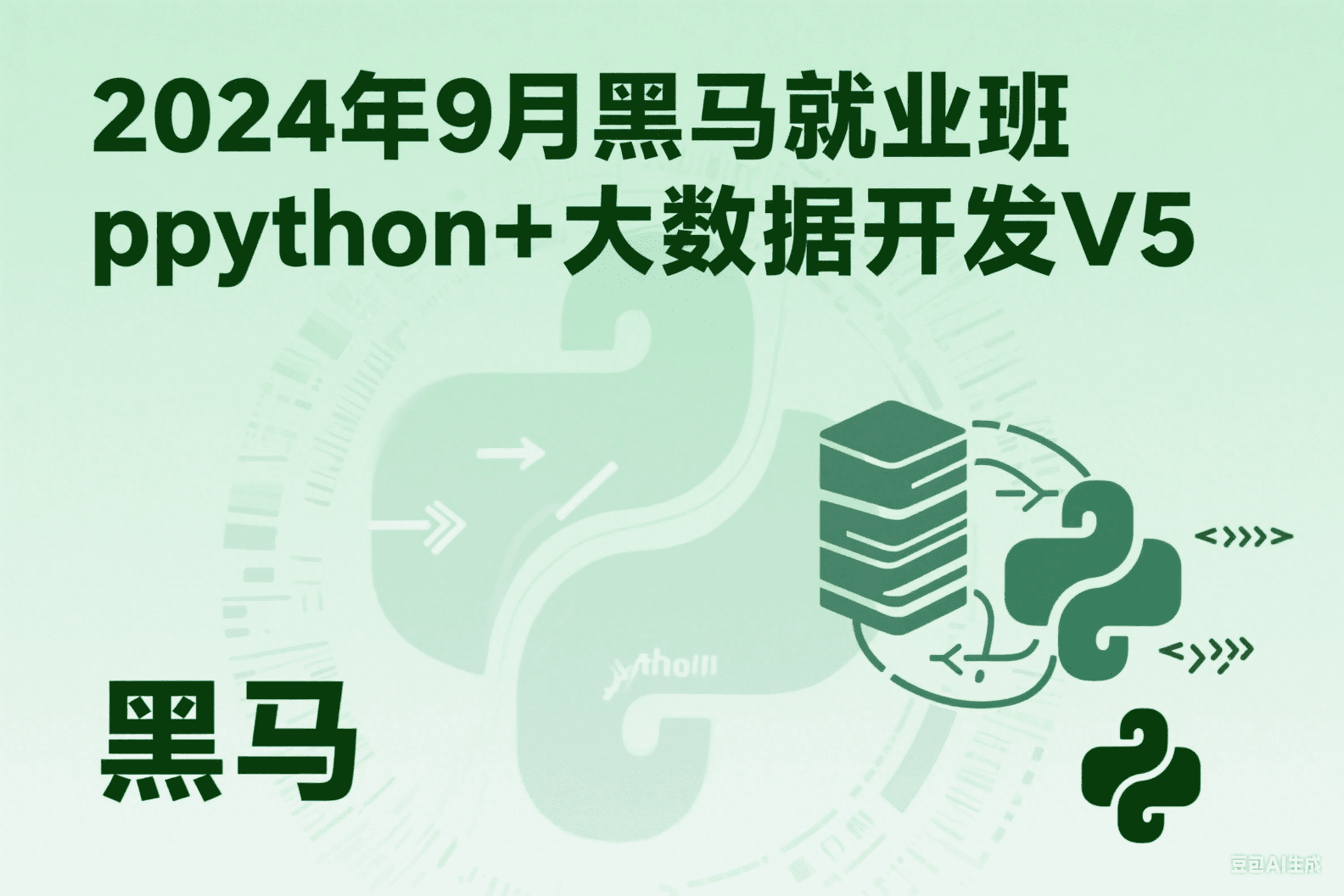 2024年9月黑马就业班python+大数据开发V5