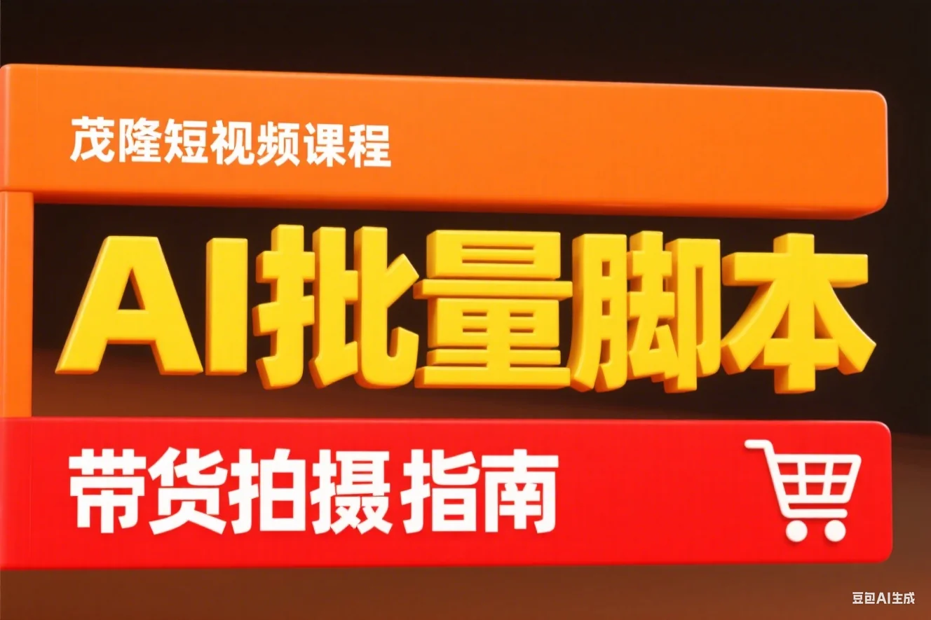 茂隆短视频课程用ai脚本批量创作带货短视频拍摄脚本