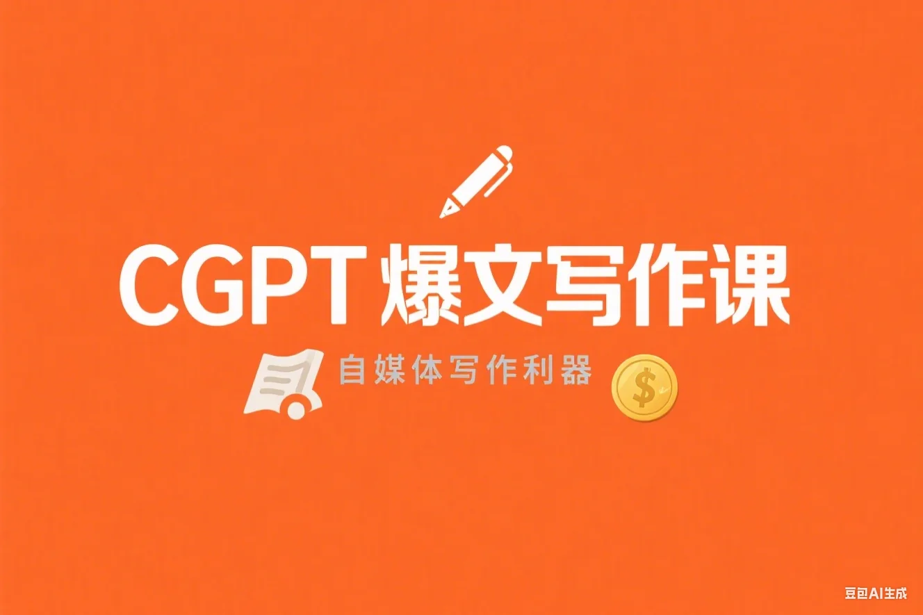 CGPT爆文写作课让CGPT成为我们的自媒体写作的印钞机