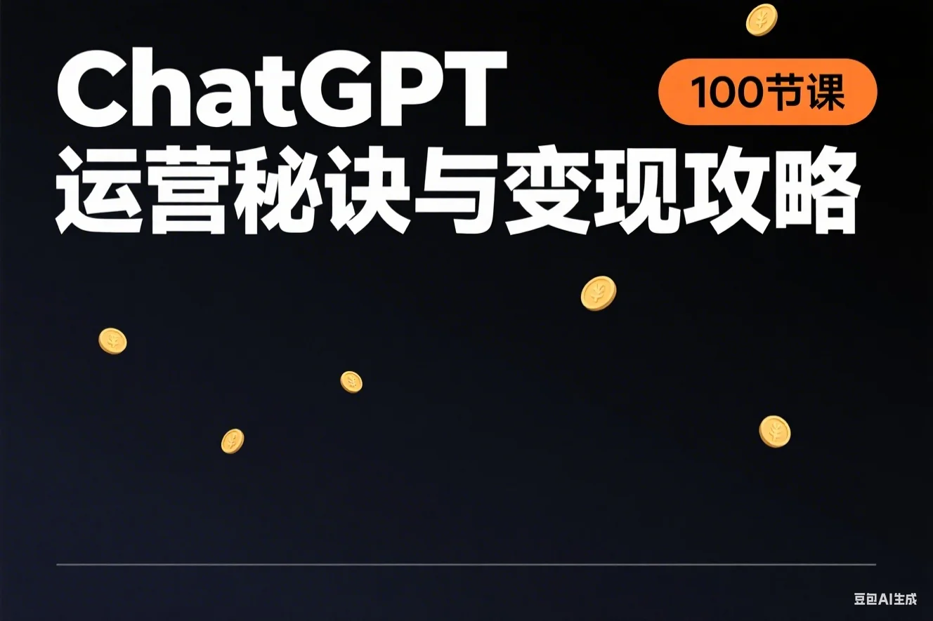 ChatGPT 运营秘诀与变现攻略（100节课）